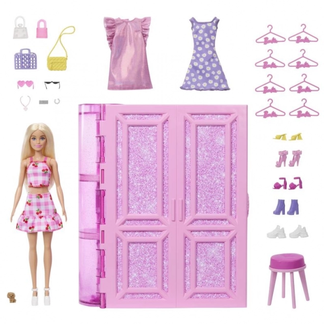 Barbie Szafa marzeń w pastelowych kolorach z lalką