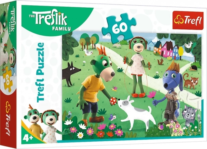 Puzzle Rodzina Treflików – Radosny dzień 60 elementów