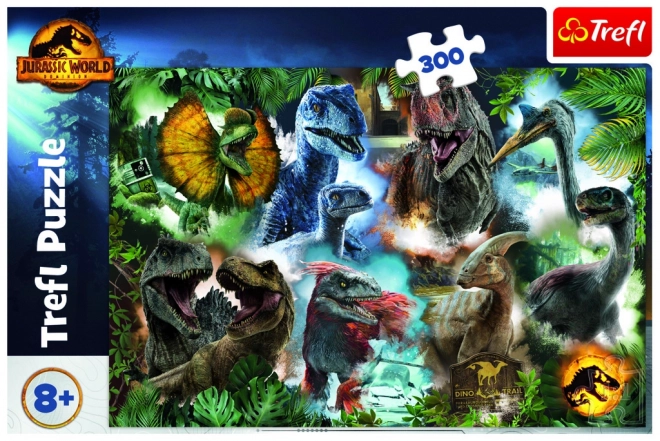 Puzzle 300 elementów Ulubione dinozaury Świat Jurajski