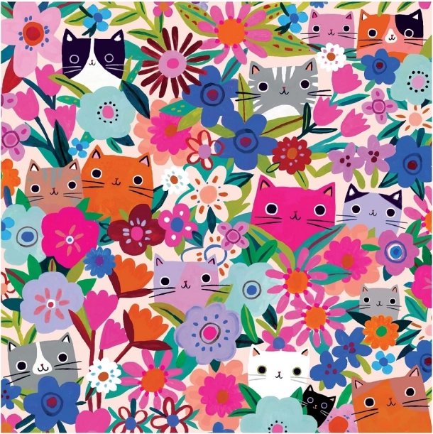 Puzzle Koty w Kwiatach 500 elementów