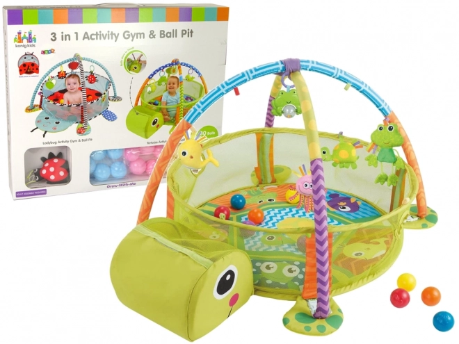 Edukacyjna mata Turtle Playpen Balls dla dziecka