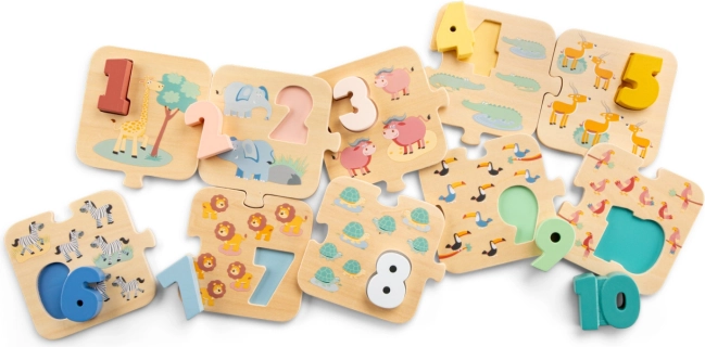 Puzzle Safari - Uczymy się cyfr