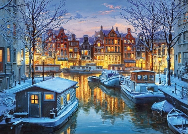 Puzzle Amsterdam w nocy 1000 kawałków