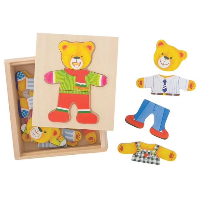 Układanka do ubierania Miś od Bigjigs Toys