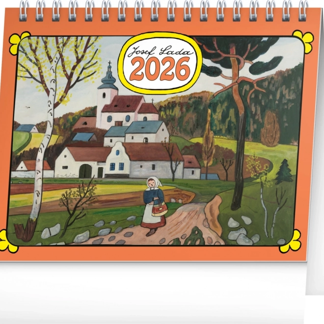 Kalendarz stołowy 2026 z ilustracjami Josefa Lady