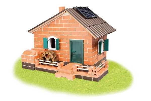 Zestaw budowlany Teifoc Młyn - napęd solarny 380 szt. w pudełku 44x33x11cm