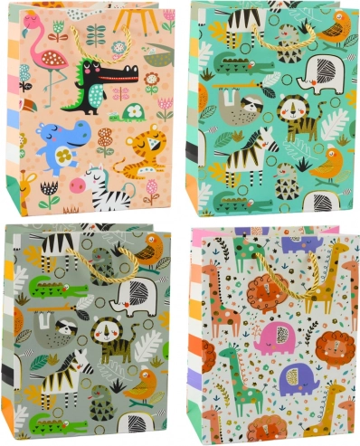 Papierowa torba prezentowa Safari zwierzęta 23 x 18 x 10,5 cm