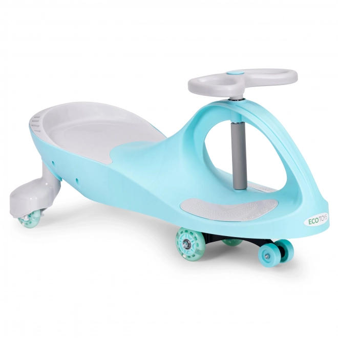 Dziecięcy samochód z świecącymi kołami niebieski Ecotoys