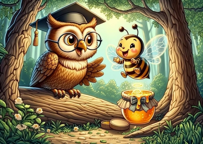 Puzzle Mądra Sowa 50 elementów
