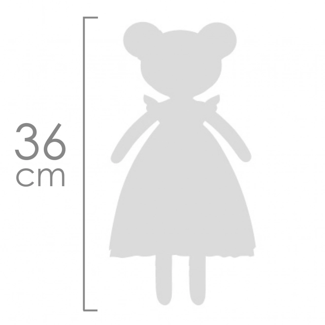 DeCuevas 20046 Pluszowa lalka NIZA - 36 cm z kołyską