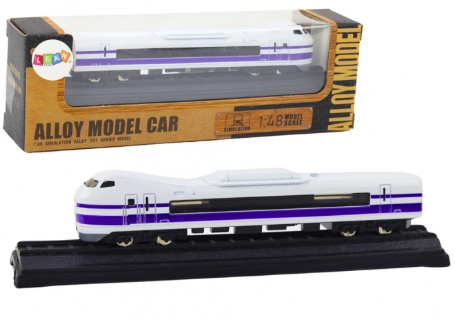 Model Kolekcjonerski Wagon Kolejowy 1:48 metal biało-fioletowy