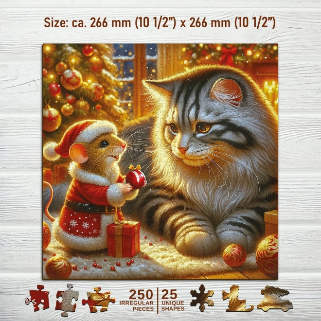 Drewniane puzzle Kot i mysz 250 elementów