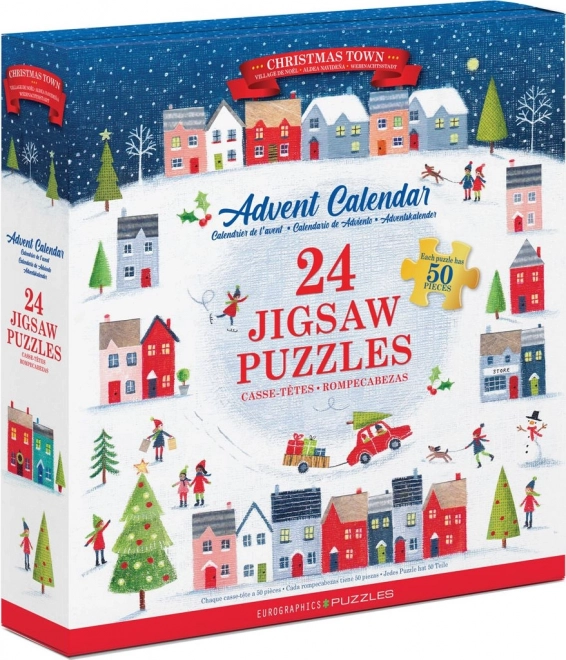 Eurographics puzzle kalendarz adwentowy – Świąteczne miasteczko