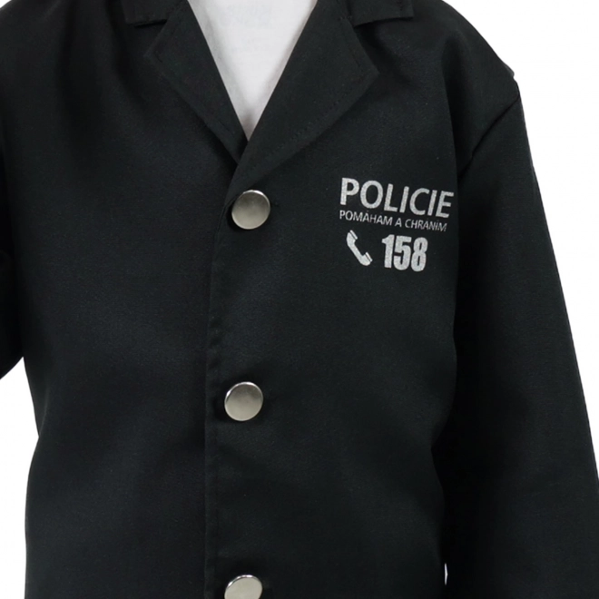 Dziecięcy kostium policjanta z czapką - czeski nadruk (S)