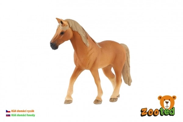 Koń domowy kasztanowy plastik 13cm w worku