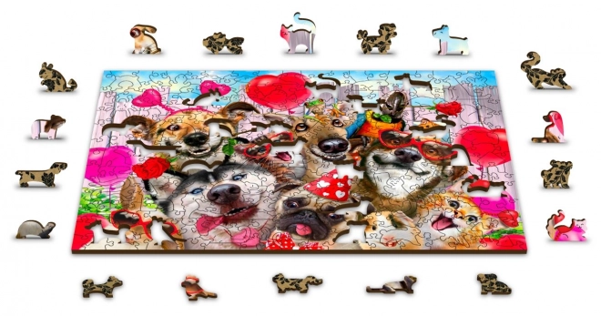 Drewniane puzzle Czas na imprezę