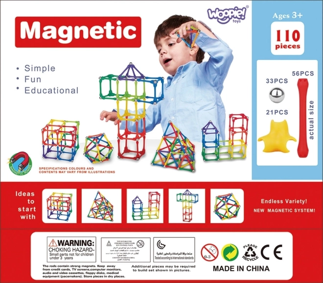 Magnetyczna układanka Woopie 110 elementów