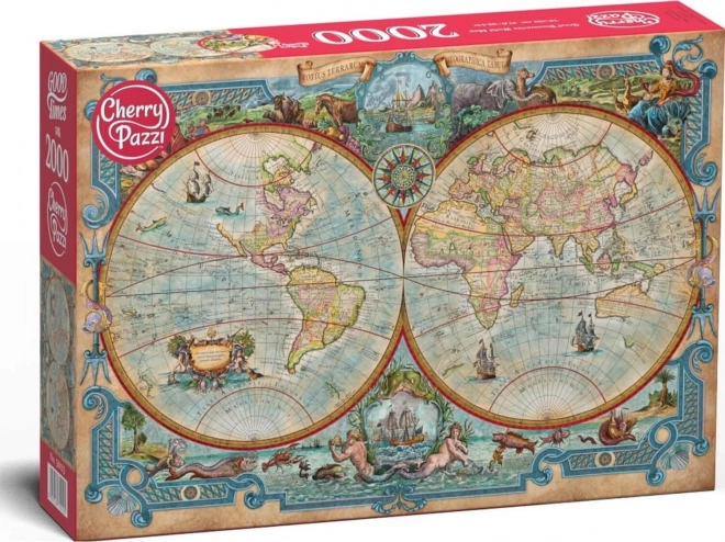 Puzzle CHERRY PAZZI mapa świata wielkich odkryć 2000 elementów