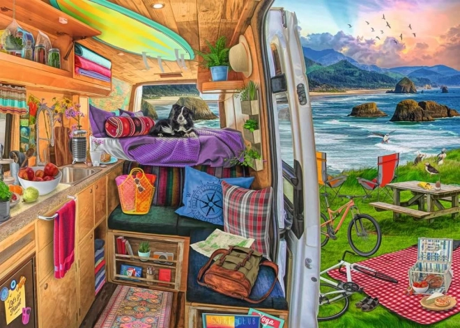 RAVENSBURGER puzzle widok z kampera XXL 500 elementów