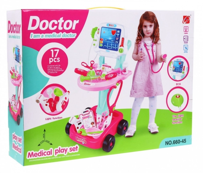 Wózek Małego Doktora Różowy