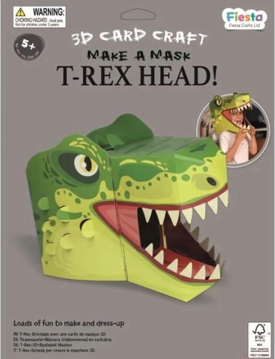Kreatywny zestaw 3D maska T. Rex