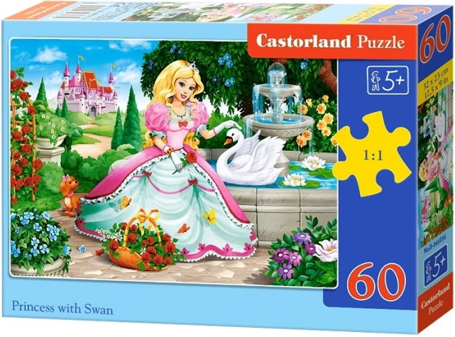 Puzzle 60 elementów - Księżniczka z łabędziem