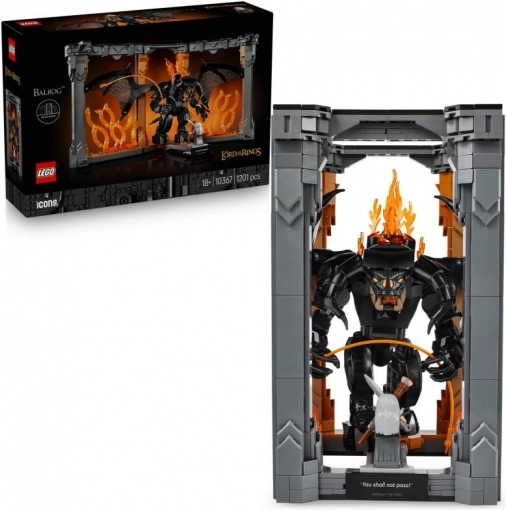 LEGO Icons Władca Pierścieni: book nook z Balrogem