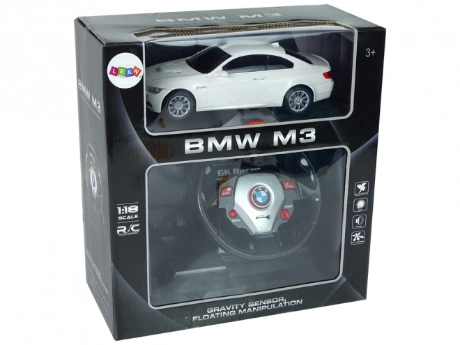 Samochód wyścigowy zdalnie sterowany BMW M3 z kierownicą