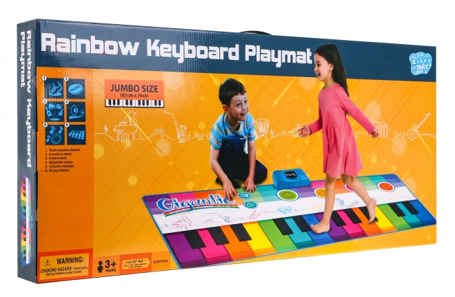 Wielka Muzyczna Mata Super Kolorowy Instrument Klawiszowy
