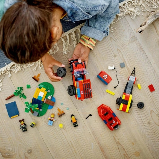 LEGO® City 60412 Strażacki wóz 4x4 i łódź ratunkowa