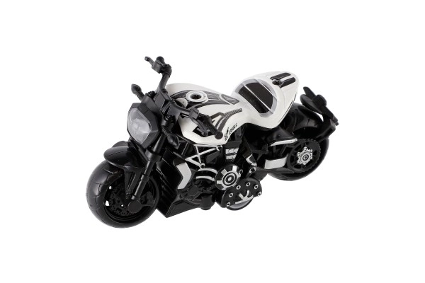 Motocykl metalowy/plastikowy 10cm z napędem wstecznym mix kolorów