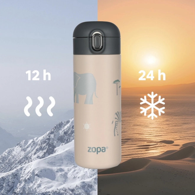 Termos na płyny ze słomką 400 ml, Góry