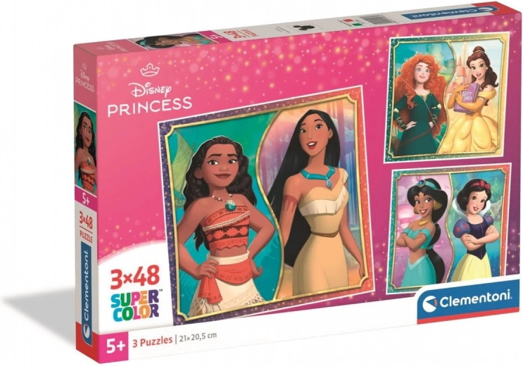 Puzzle Disney Księżniczki 3x48 elementów