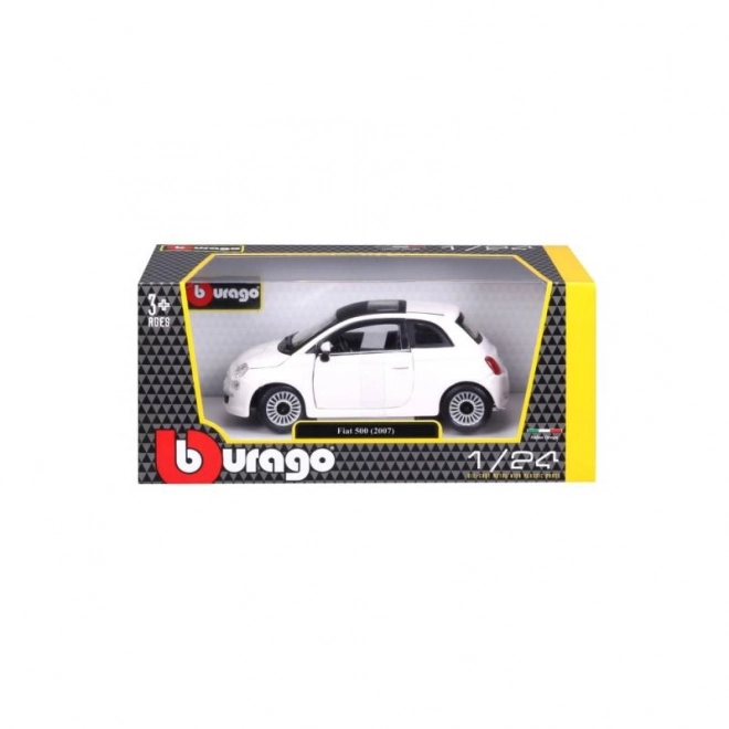 Bburago 1:24 Fiat 500 (2007) Biały