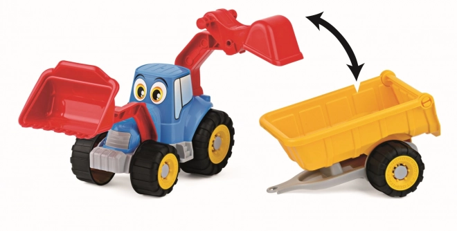 Androni Wesoły traktor z przyczepą - 55 cm