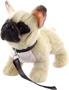 Puszysty Francuski Buldog z Smyczą 26 cm Ekologiczny