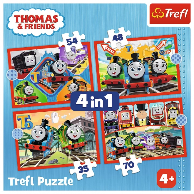 Puzzle 4w1 Odważny Tomek, Tomek i przyjaciele