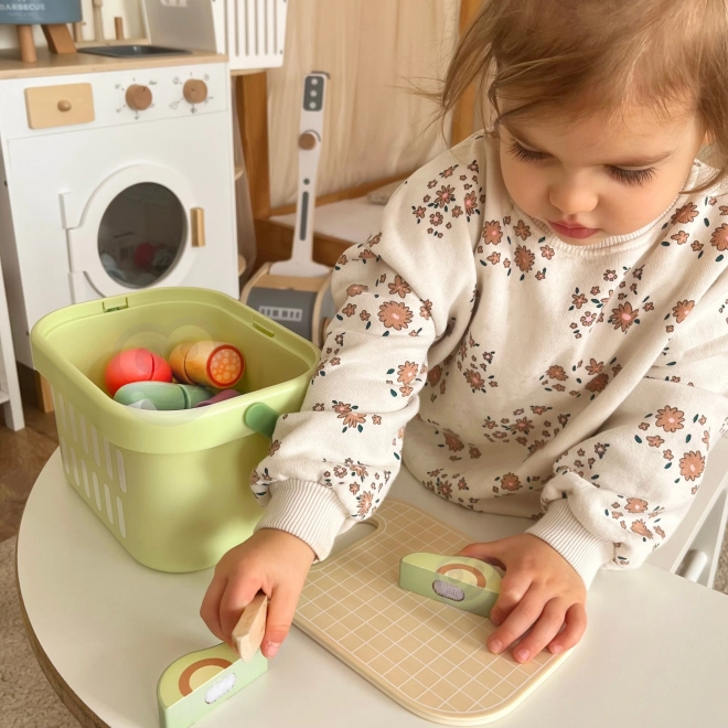 Drewniany zestaw do krojenia żywności Tooky Toy