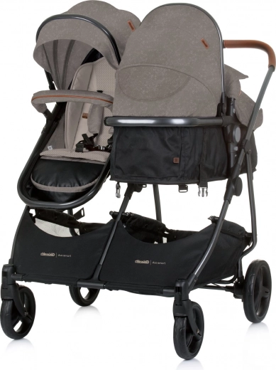 Chipolino wózek dla bliźniąt Duo Smart Tiramisu 2w1