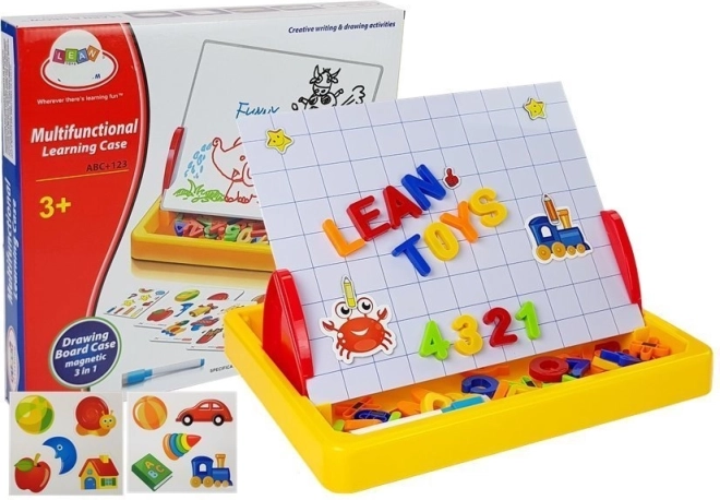 Magnetyczna tablica do rysowania z zestawem liter i cyfr