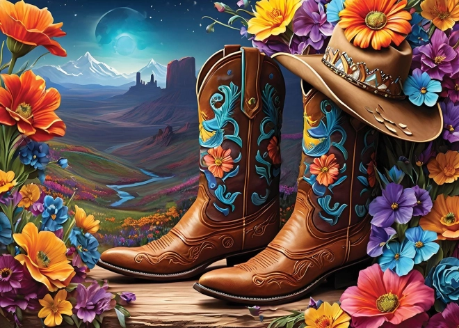 Puzzle Farmerka i Buty 2x500 elementów