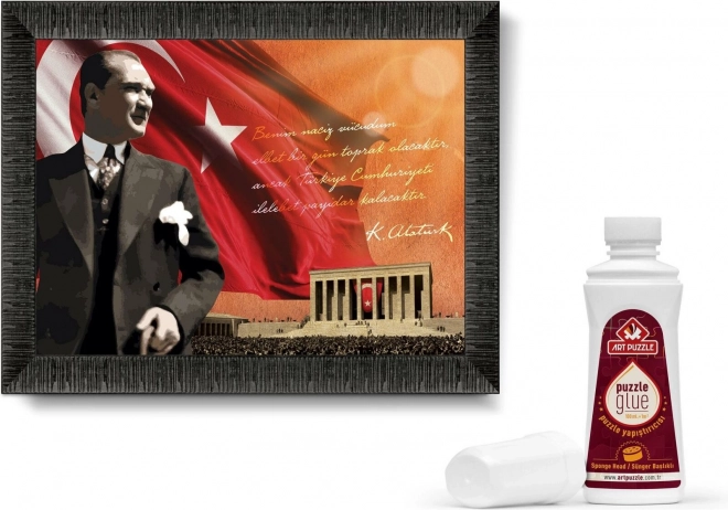 ART PUZZLE Puzzle z ramą i klejem 3w1 1000 elementów – Atatürk i Anıtkabir