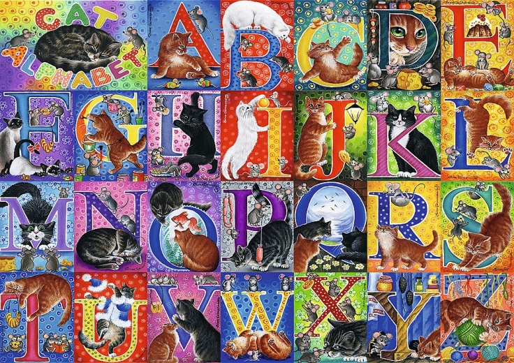 puzzle 500 elementów – kocia abeceda Trefl