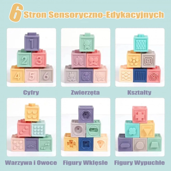 Woopie dziecięce kostki sensoryczne do liczenia
