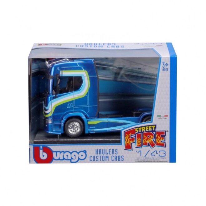 Bburago 1:43 Przewoźnicy Dostosowane Kabiny Scania 770S – Niebieski