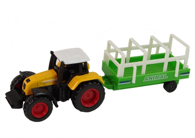 Zestaw Zabawek Farma - Traktor, Przyczepa i Koń 1:64