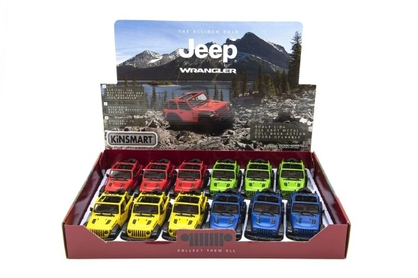 Metalowy model Jeep Wrangler 2018 z otwartym dachem