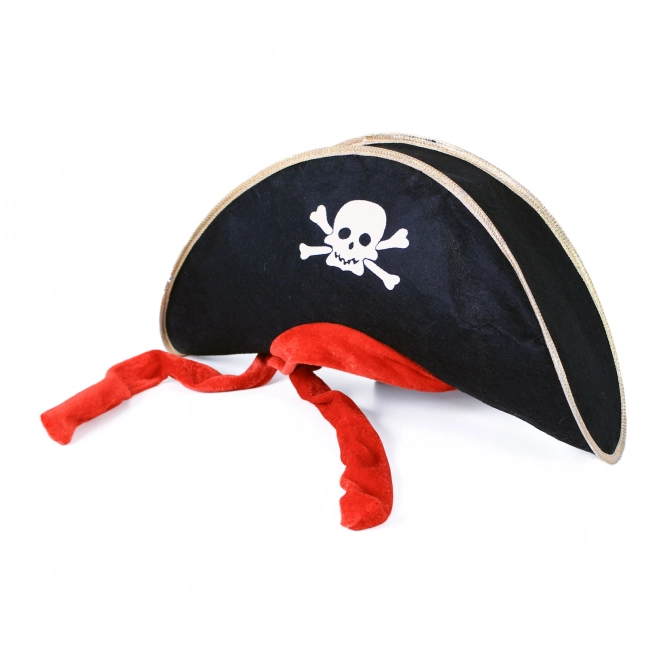 Kapelusz kapitana pirata z wstążką dla dorosłych