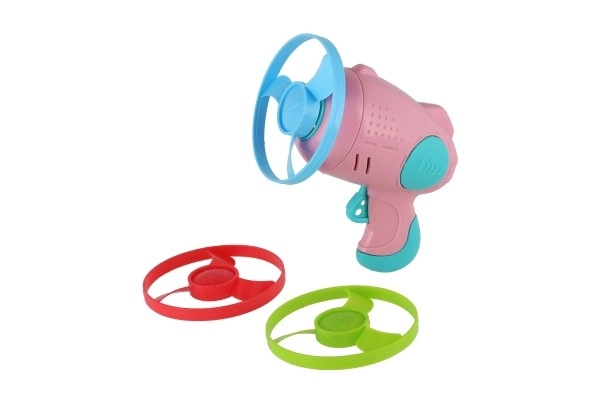 Wyrzutka 3szt. + pistolet starter plast 4 kolory na karcie 21,5x26x6cm