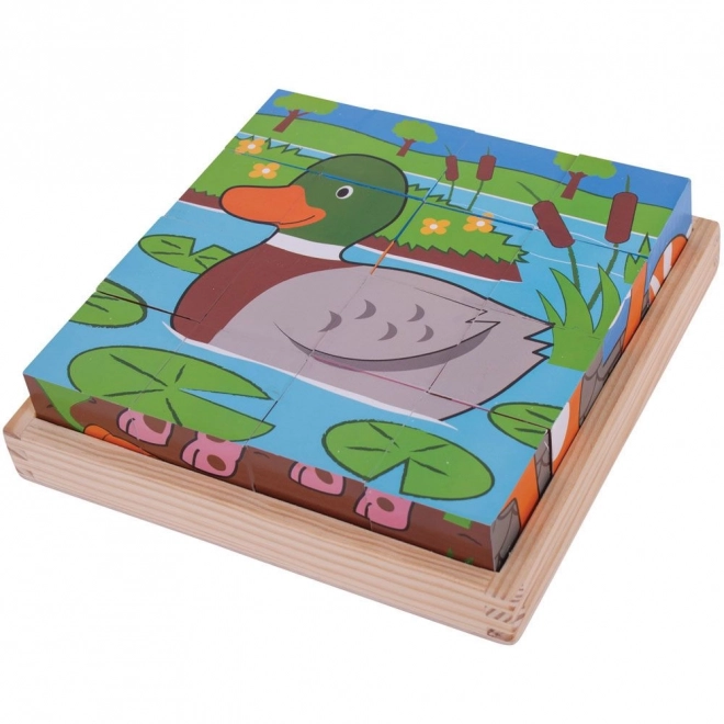 Bigjigs Toys Obrazkowe klocki farma